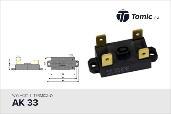Wyłącznik termiczny dwutorowy AK 33