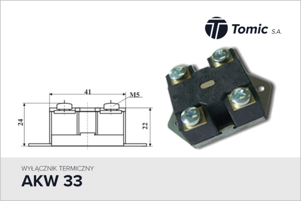 Wyłącznik termiczny dwutorowy AKW 33